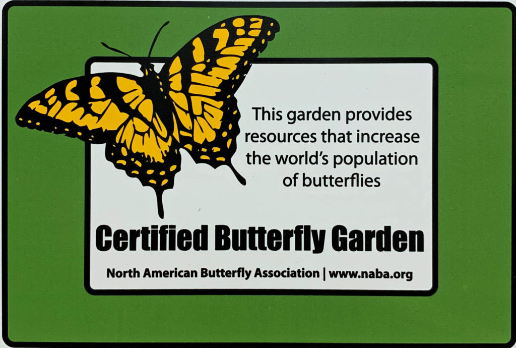Picture of Certified Butterfly Garden sign