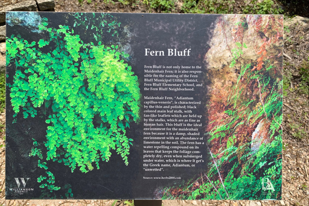 Picture of Fern Bluff sign.