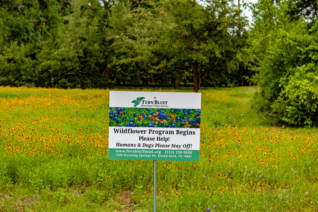 Picture of Wildflower Program sign.
